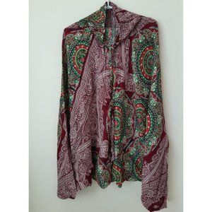 (D4)100% Rayon Harem Pants (Circles in Circle Prt)